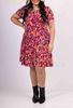 Picture of CURVY GIRL GREAT FITTING PRINTED FLARED DRESS